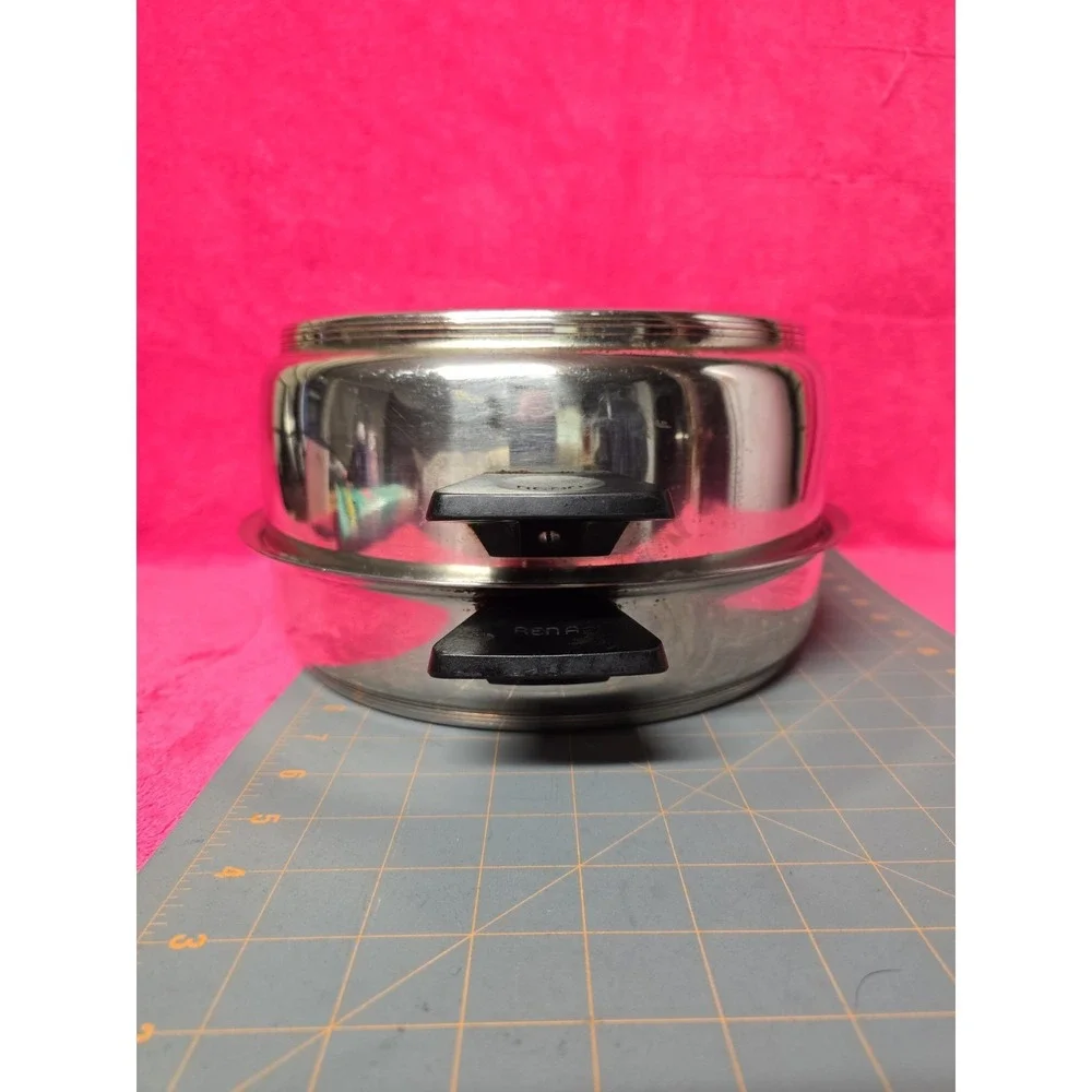 Rena Ware Ultra-Ply 3-Ply 18-8 Stainless Dutch Oven Fry Pan 4Q Dome Skillet Lid